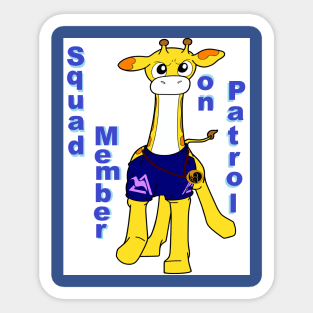 Squad Member on Patrol Sticker